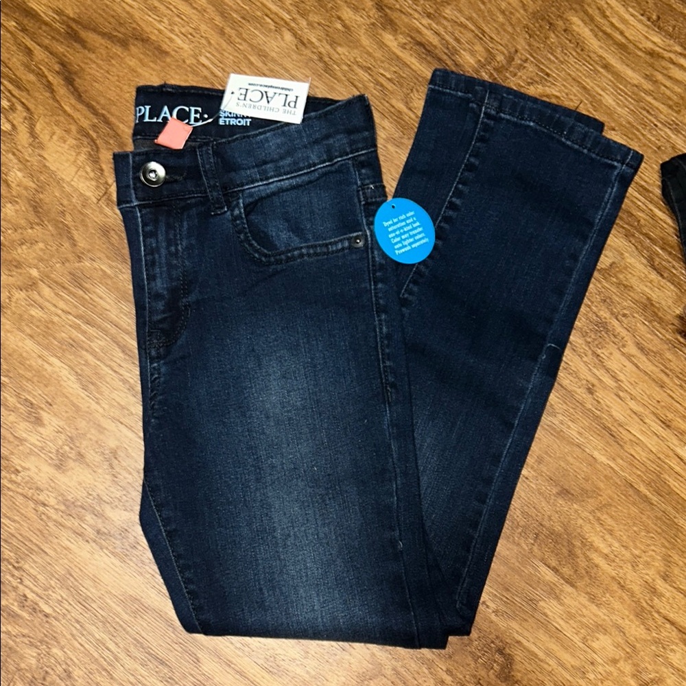 Children’s Place Midnight Blue Denim Pants size 8 adjustable skinny